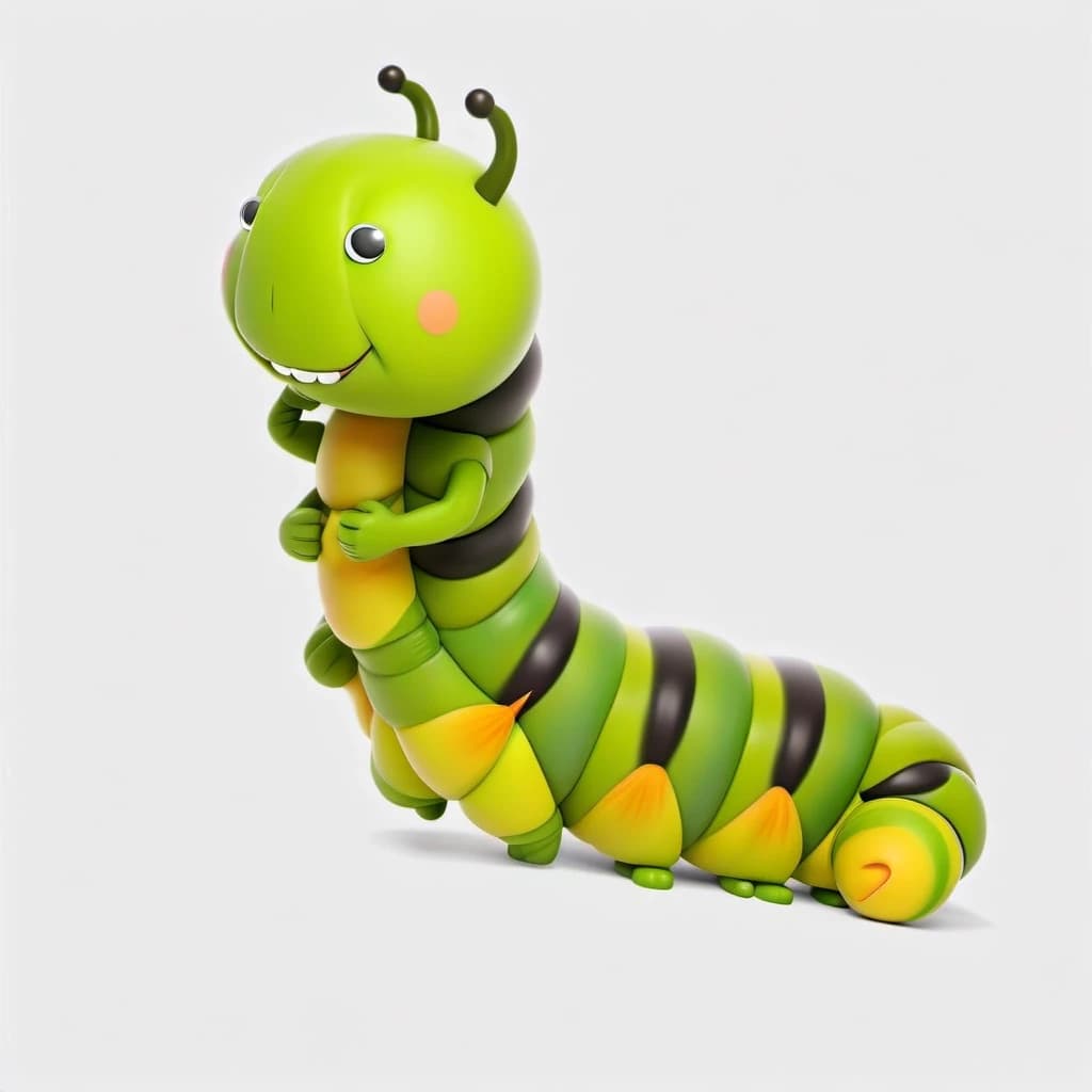 make the caterpillar very angry, angry, she must look full-face, be very indignant, as if an injustice had been committed