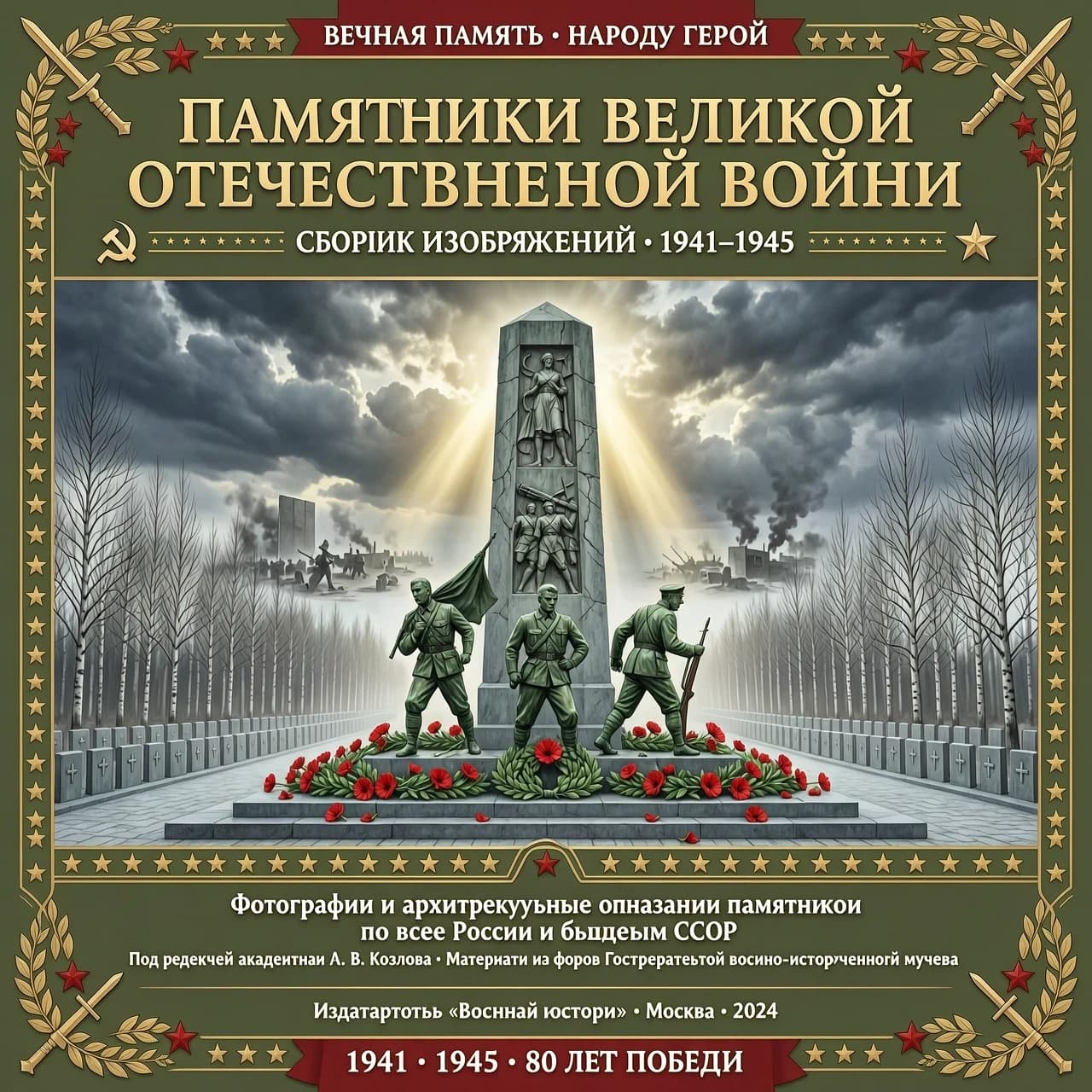 обложку военного сборника по памятникам великой отечественной войны