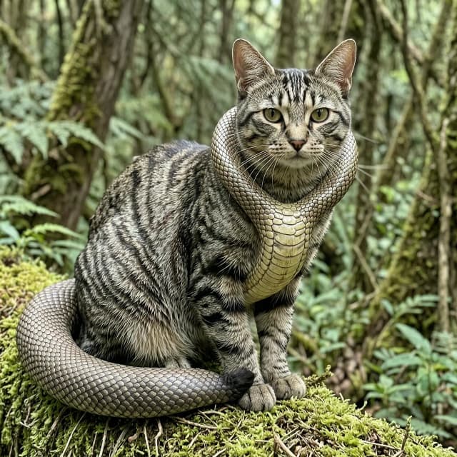 гибрид кота и змеи