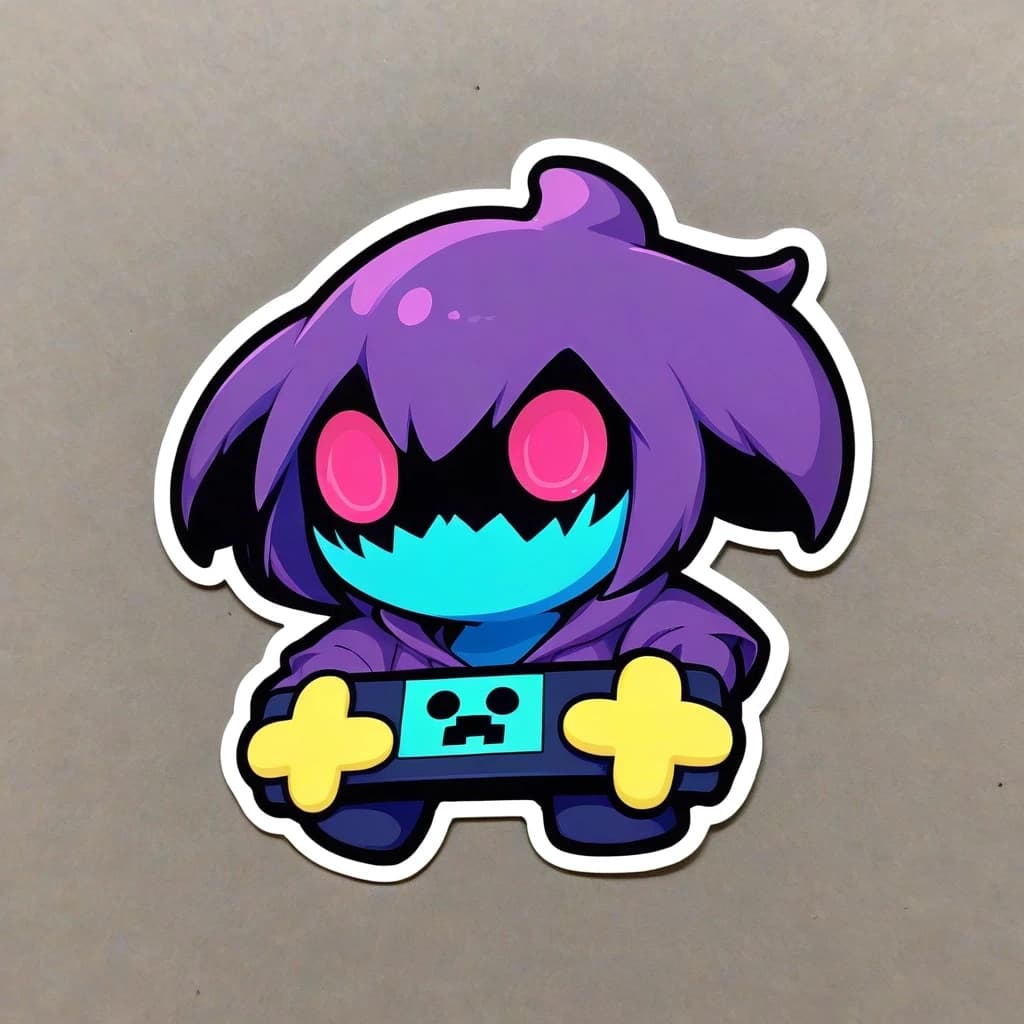 Стикер компьютерная игра deltarune