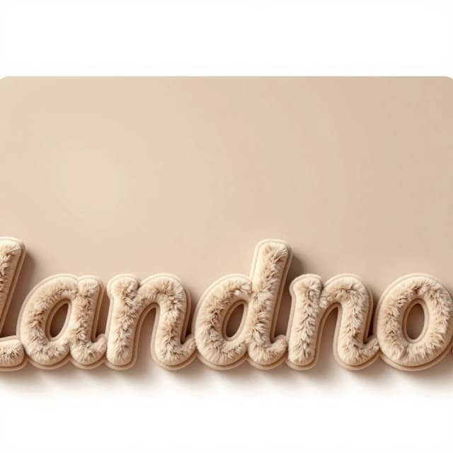 Background: use provided beige plush photo as the background. Create the word 'LanaMano' in soft 3D tufted letters, color matching the beige tone of the photo, with detailed fur texture, subtle bevel and shading. Letters should partially intrude into the foreground of the image, overlapping the bottom area, so the logo looks like it’s touching and merging with the photo. Add a gentle highlight on the top-left of the letters and a soft drop shadow to lift them from the background. Composition target: 1:1 square for Instagram post; render with transparent background (PNG) so it can be overlaid on the photo. Style: photorealistic, cozy, warm lighting. Output: PNG with alpha channel   создай фон, чтобы он подходил к этим буквам, а не просто белое полотно и добавь под буквами тень от текста и создай их одной строкой