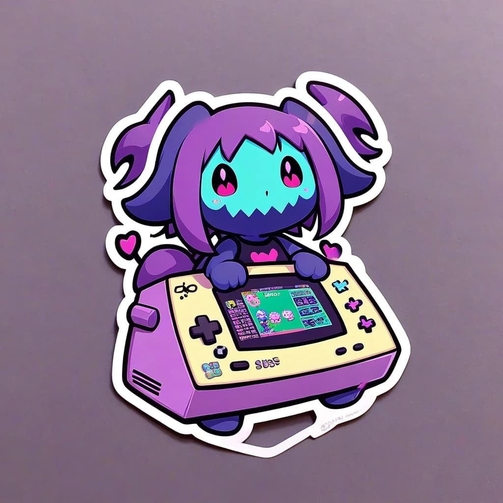 Стикер компьютерная игра deltarune susie