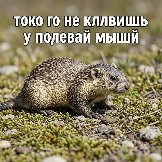 помоги придумать поговорку про крота по типу токо го не ищи  клавищу у полевой мышки