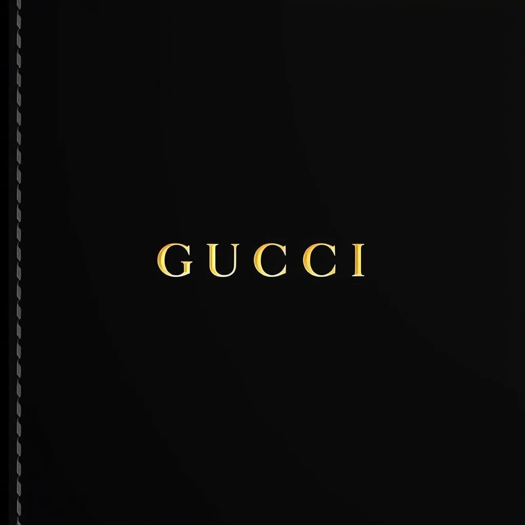 создать обложку в черных тонах,кинематографичную с надписью GUCCI