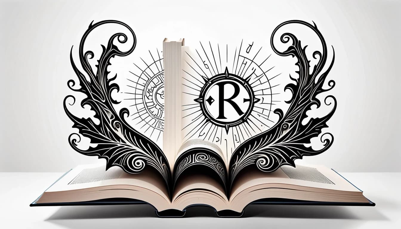 A symmetrical book chapter divider element, isolated on a solid white
background. In the exact center, there is a tiny, elegant mechanical gear shift
lever ornament with glowing mystical rune symbols carved around its base.
Delicate, thin waves and stylized sea kelp lines spread out horizontally to the
left and right from the center. Black and white ink line art, clean silhouette,
engraving style, sharp details, vector icon.