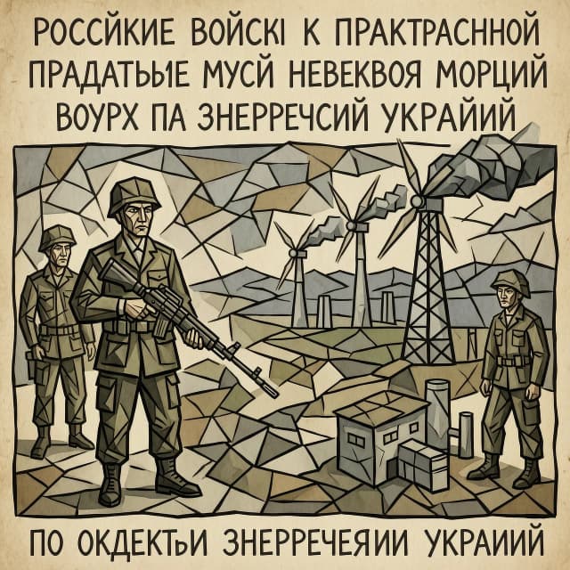 Нарисуй в стиле Пикассо. Российские войска приступили к практической подготовке массированных ударов небывалой мощи по объектам энергетики Украины.