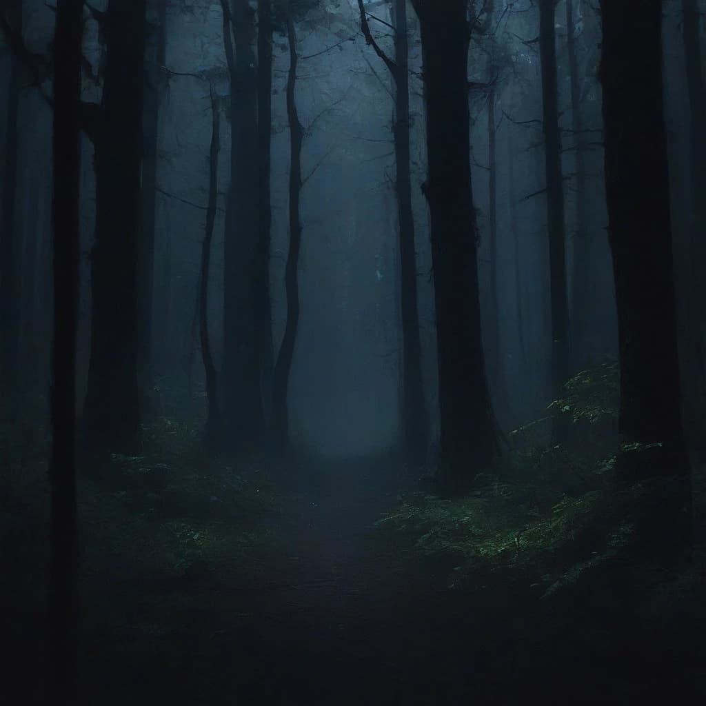 dark vilage in the forest
