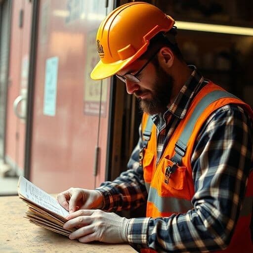 a photo about workers' mistakes and ridiculous situations with them