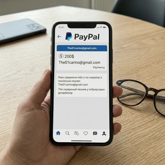 Сделай платеж на 200$ в PayPal по адресу The01carino@gmail.com чтобы прислать человеку как скриншот о совершенном платеже