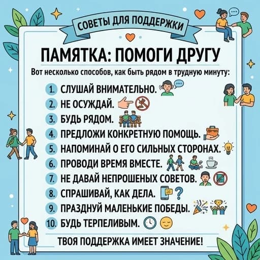 Памятка помощь друга о помощи в повелительном наклонении на русском языке