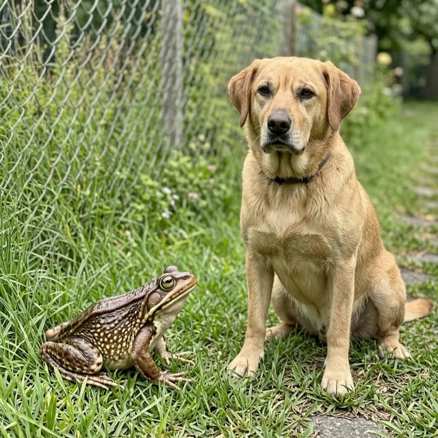 лягушка & собака
