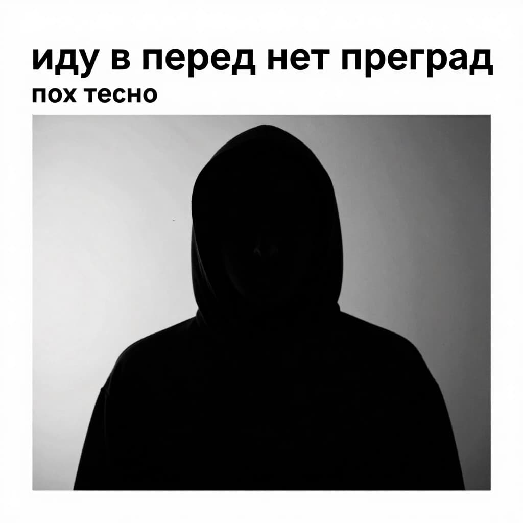 Обложка трека в стиле "пох техно". "иду в перед нет преград"