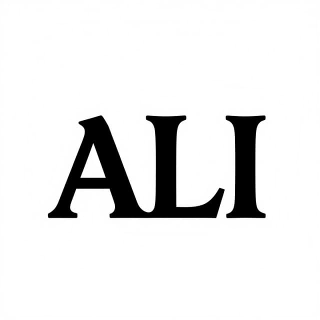 Нарисуй имя ALI как мост для логотипа