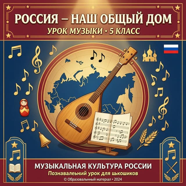 Россия – наш общий
дом. музыка 5 класс