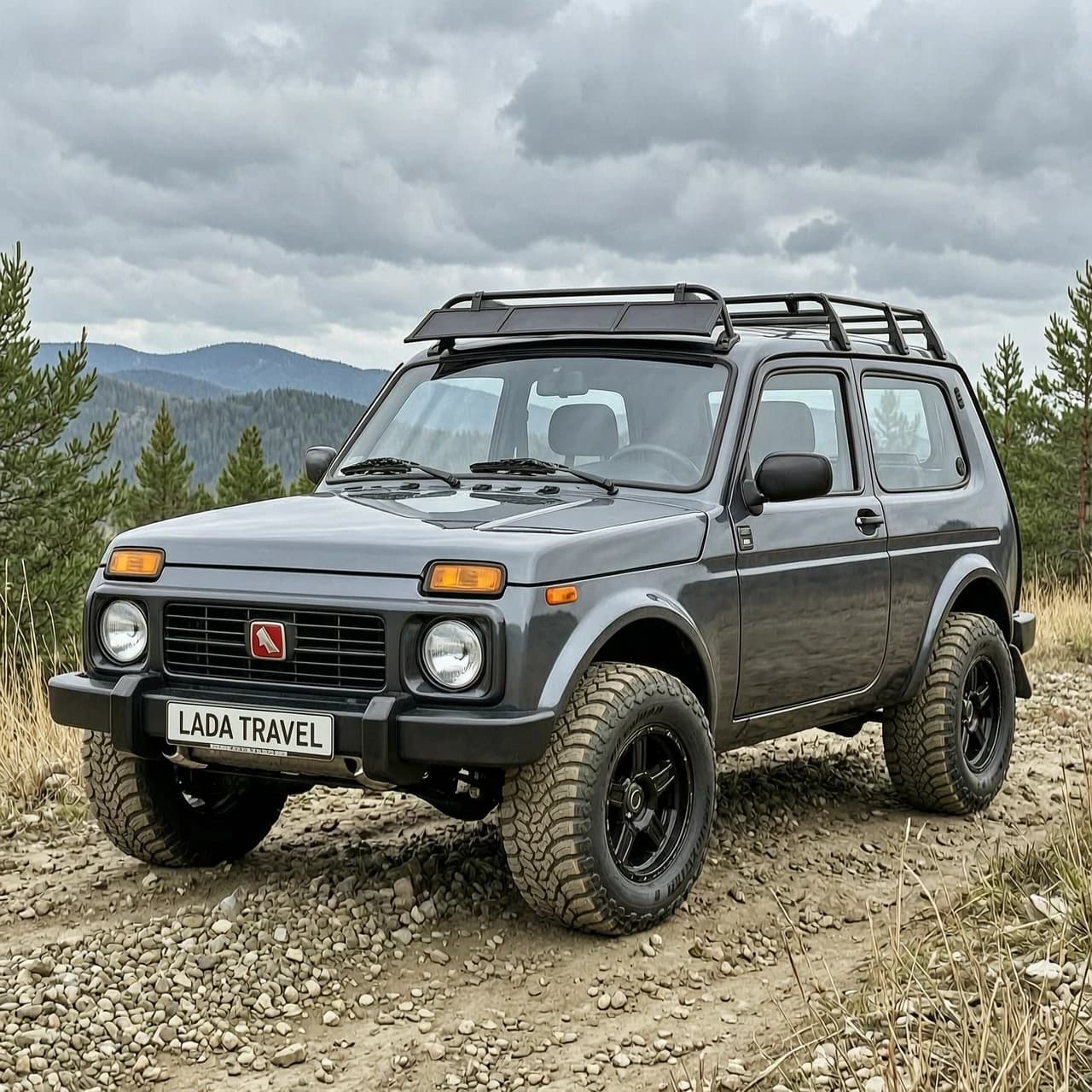создай машину lada niva travel только более дорогой комплектации, крутым тюнингом и большой проходимостью.