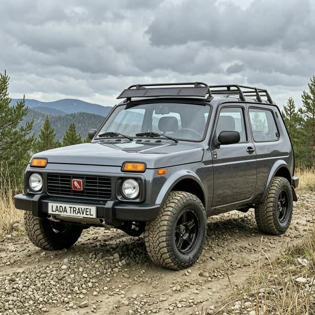 создай машину lada niva travel только более дорогой комплектации, крутым тюнингом и большой проходимостью.