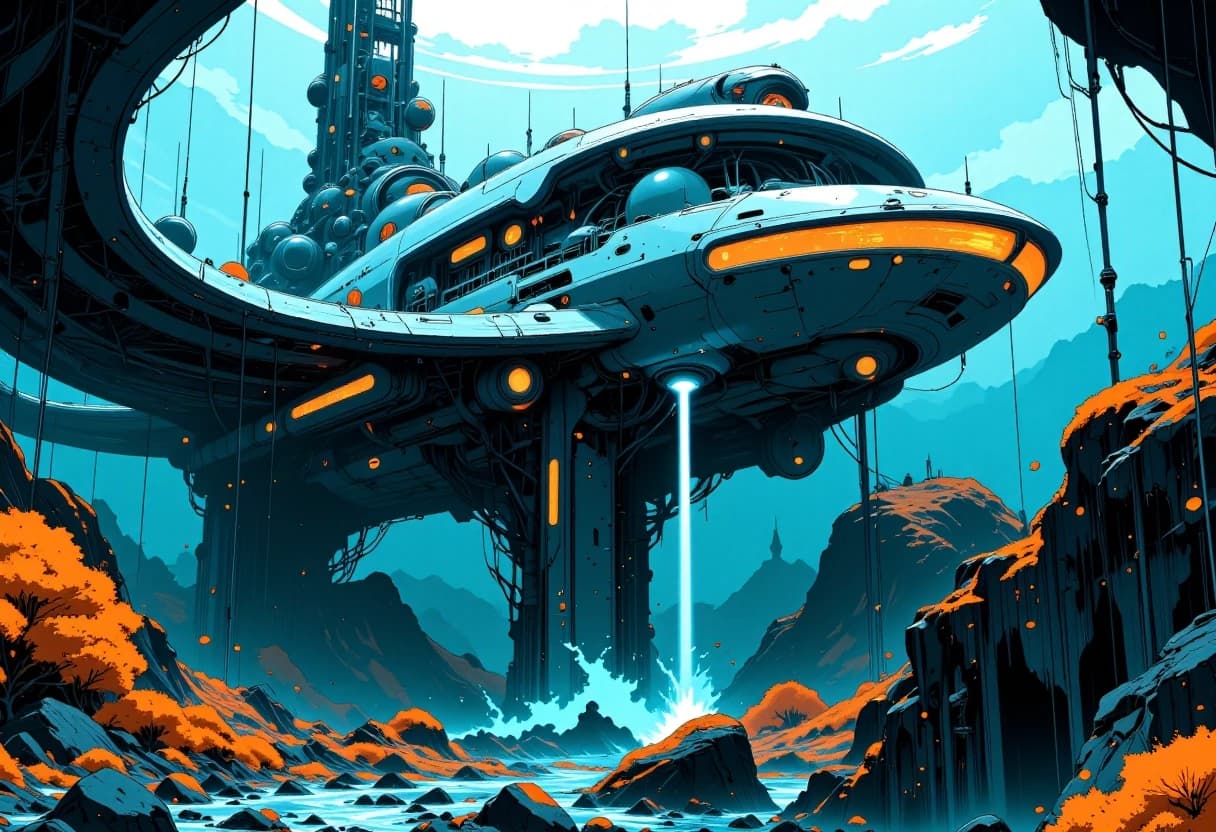 Futuristic underwater military base in the oceanic depts