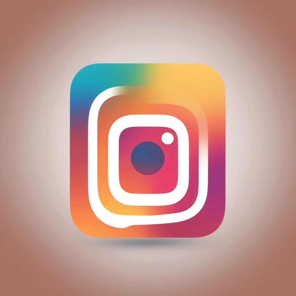 Generate a logo featuring an Instagram icon adorned with a radiant smile, capturing the essence of creativity and innovation inherent to the platform. Ensure the design reflects Instagram's vibrant style with bold colors while emphasizing the indispensable presence of a smile on the Instagram logo