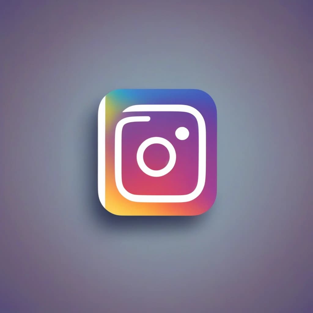 Generate a logo featuring an Instagram icon adorned with a radiant smile, capturing the essence of creativity and innovation inherent to the platform. Ensure the design reflects Instagram's vibrant style with bold colors while emphasizing the indispensable presence of a smile on the Instagram logo