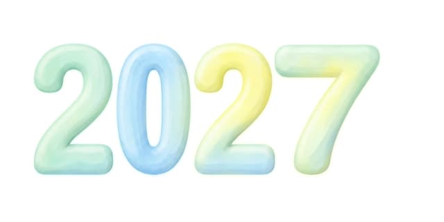 17) Крупные, чёткие объёмные цифры «2027» на изолированном чистом белом фоне. Каждая цифра «2», «0», «2», «7» написано идеально правильно и разборчиво. Мягкие округлые формы. Свежая весенняя палитра: нежный пастельный салатовый цвет, плавно переходящий в светлый небесно-голубой и лимонные оттенки. Мягкая акварельная текстура, лёгкий 3д-объём, воздушный и чистый дизайн, шедевр, 8к