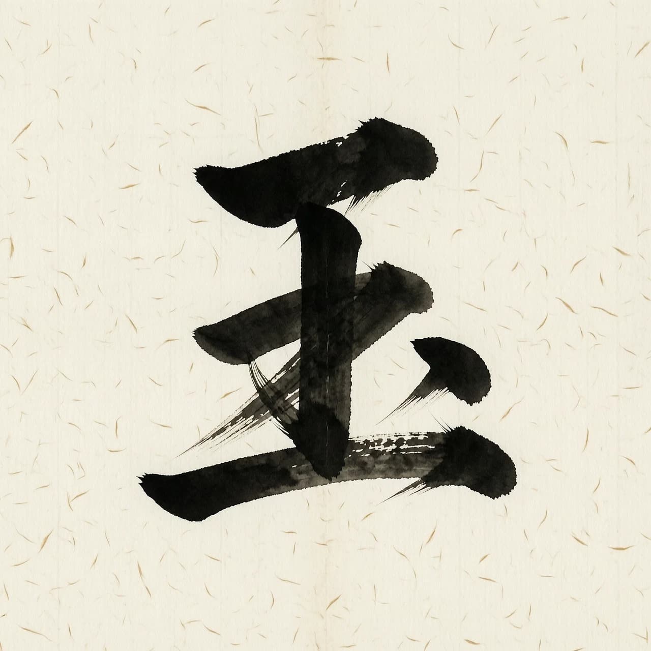 Chinese calligraphy style, black ink on transparent background, single character 玉 (yù / jade), traditional brushstroke, high resolution, 2000×2000 px, PNG with transparency, no extra elements, clean edges, subtle texture of rice paper.