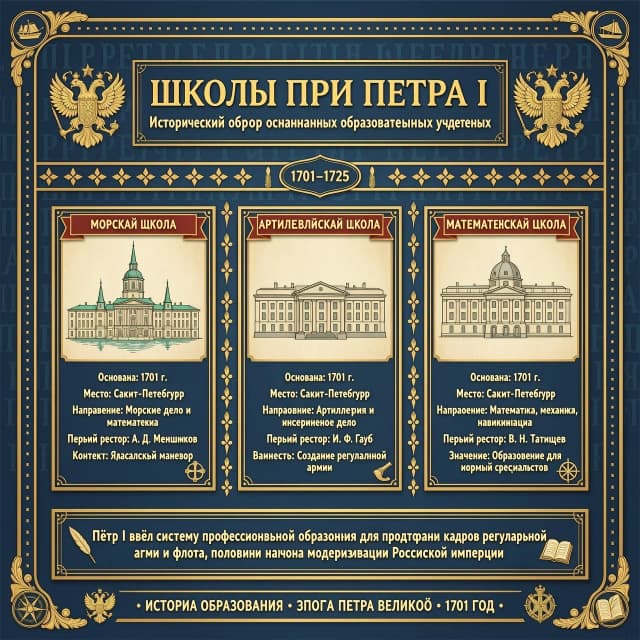 ШКОЛЫ ПРИ ПЕТРЕ 1