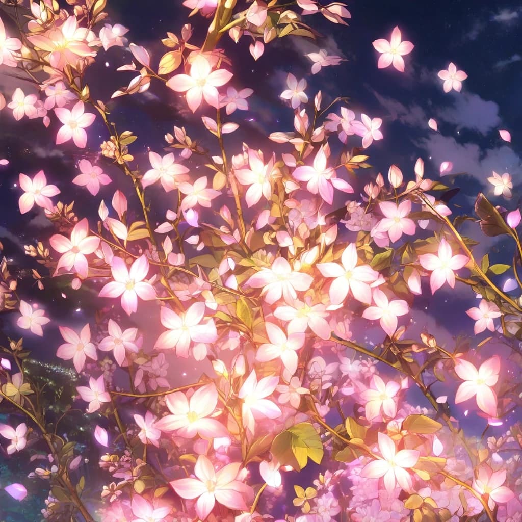 glowing flowers