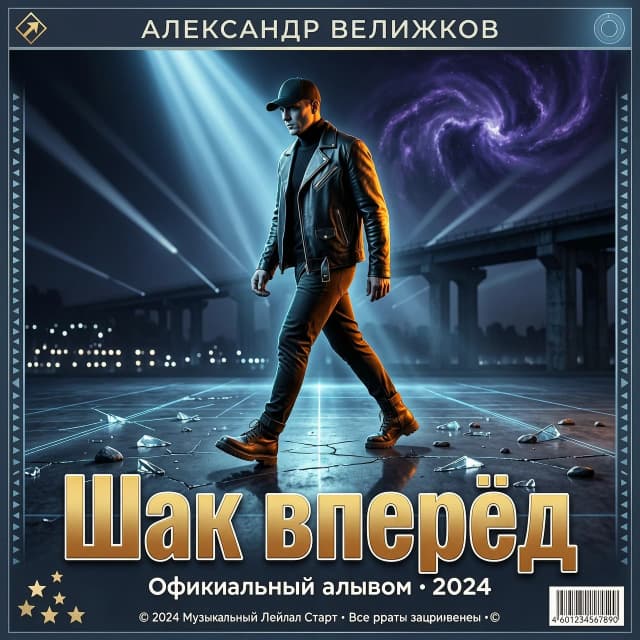 создай обложку для музыкально альбома Шаг вперед